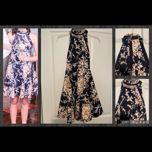 Navy floral Dress- Juniors 0